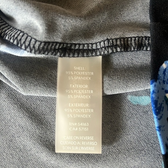 Floral Sleeveless Top - Black and Blue - Picture 9 of 9